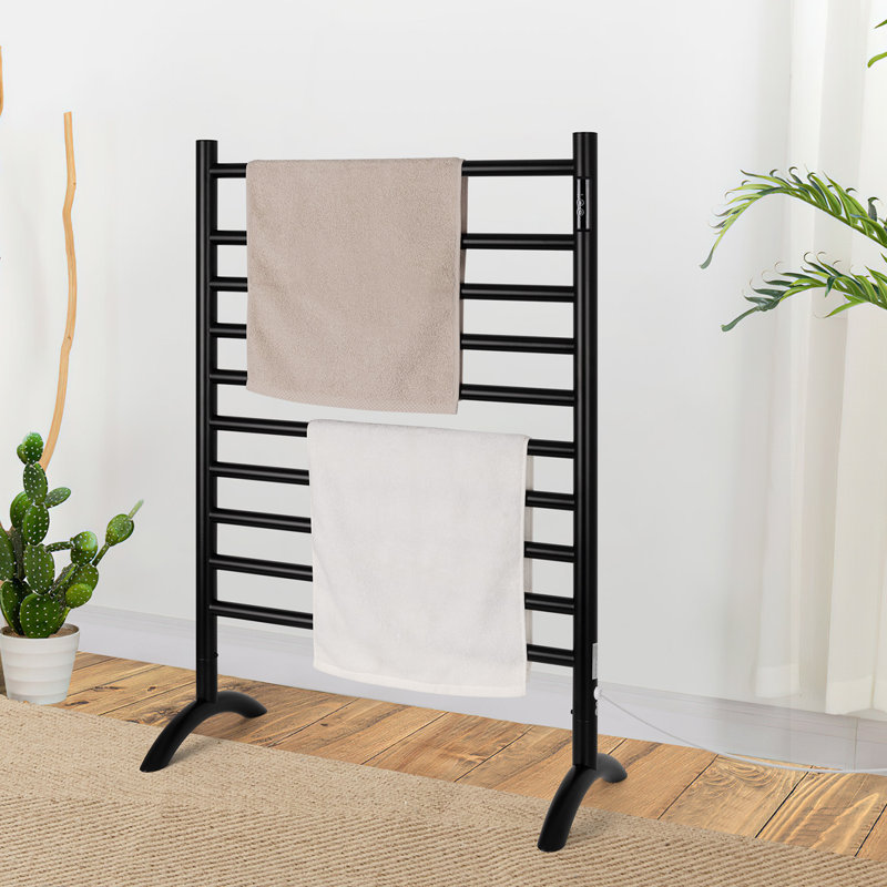 Chauffe-serviettes électrique 10 bars, Noir mat