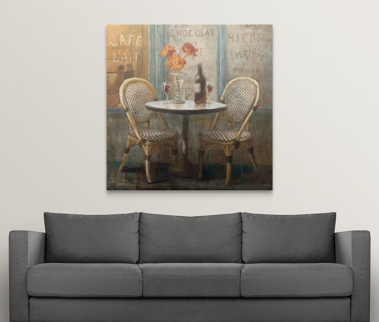 « rencontre », reproduction d’impression sur le café i Danhui Nai, H 20 po x l 20 po x P 1,5 po, Toile