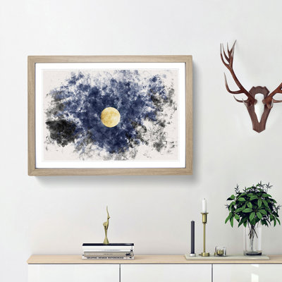 Moon Through the Trees - Framed Print