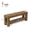 Upholstered Bench with Shelves