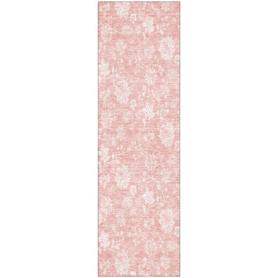 Premium Machine Washable Prisco Pink Rug