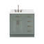Meuble-lavabo simple en bois massif 36 po Tidworth avec plateau en quartz 1,5 po-77851509-83279749-83279750