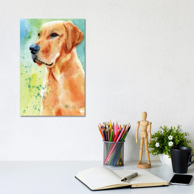 Labrador Splash by Rachel Parker - Wrapped Canvas Gallery-Wrapped Canvas Giclée