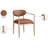 Eligah Vegan Leather Upholstered Dining Arm Chair-6766387-6766384