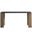Modern Eclipse 60" Wide Textural Cast Aluminum Bronze Black Console