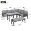 8-Seater Patio Lounge Set With Corner Sofa And Bench-1672869041