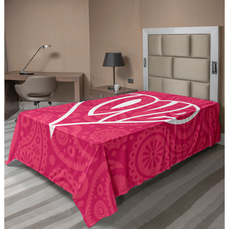 Drap plat Ambesonne Groovy, Drap plat pour lit simple