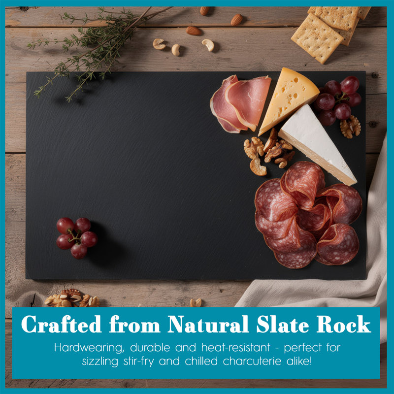 Argon Tableware Slate Platter, 0.5cm H x 20cm W x 30cm L