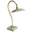 Lampe de table en laiton avec abat-jour émaillé Kalalou - hauteur de 17,5 po