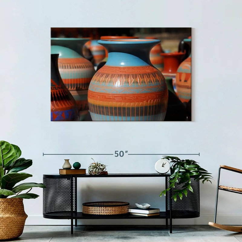 Senne Native American Pottery, 30" H x 45" W