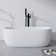 51'' Freestanding Bathtub Resin Stone Soaking Bathtub Solid Surface Modern Tubs With Overflow