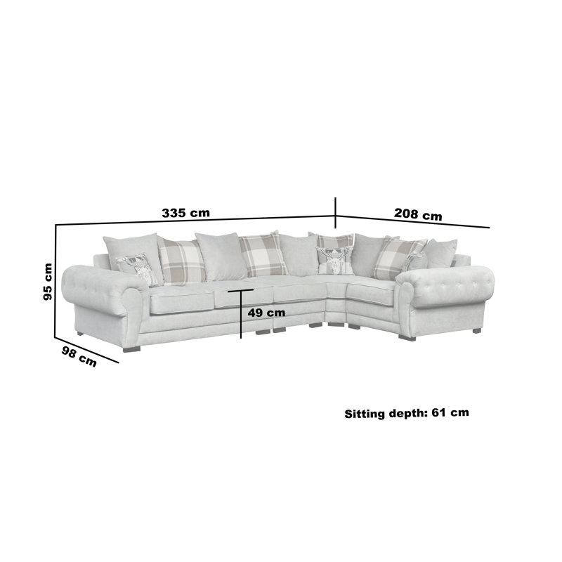 Carnot Reversible Corner Sofa, Right Facing