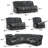 4-Piece Upholstered Manual Reclining Living Room Set-109867508
