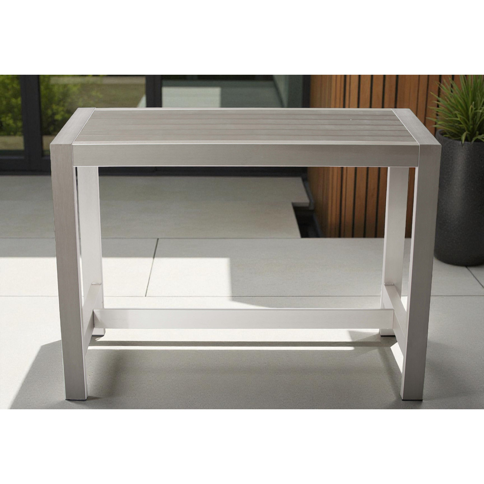 Ackland Bar Height Dining Table, Gray/Silver