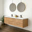 Meuble-lavabo mural 84 po avec armoires et tiroirs flottants-2103547715