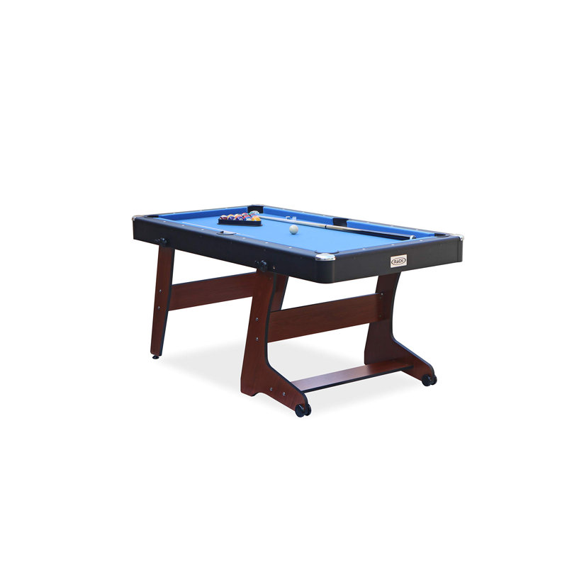 Table de billard pliable Rack Drogon 5,5 pieds, Bleu