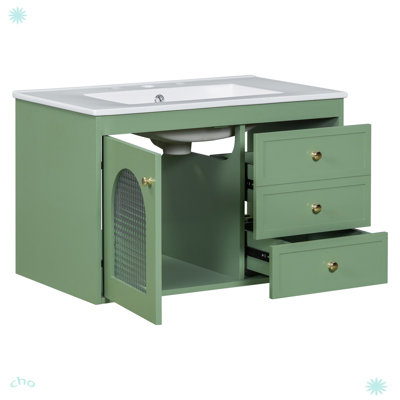 Ensemble de meuble-lavabo et meuble-lavabo flottant Elegant