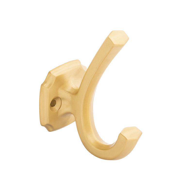 Veranda Collection Wall Hook, Brushed Golden Brass