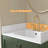 24 In. Vanity Backsplash Solid Surface 4 In. Bathroom Vanity Back Splash In Glossy White