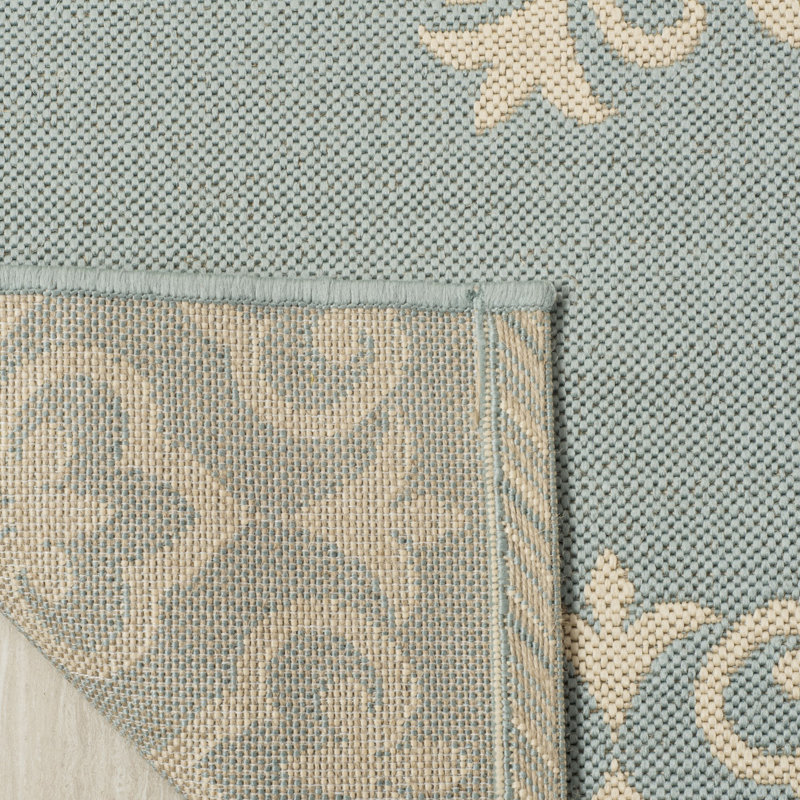 Tapis oriental intérieur / extérieur Burnell Performance, Carré 6 pi 7 po