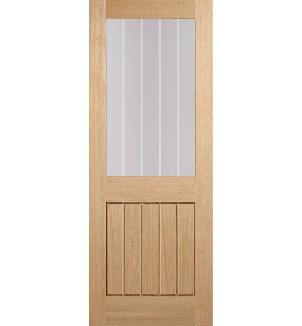 Mexicano 1L Glazed Prefinished Oak Internal Door