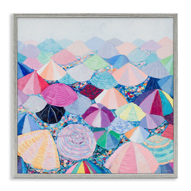 «Pastel Umbrella Nation», art de la giclée par Ann Marie Coolick, Estampe numérique Farmhouse, H 12 po x l 12 po