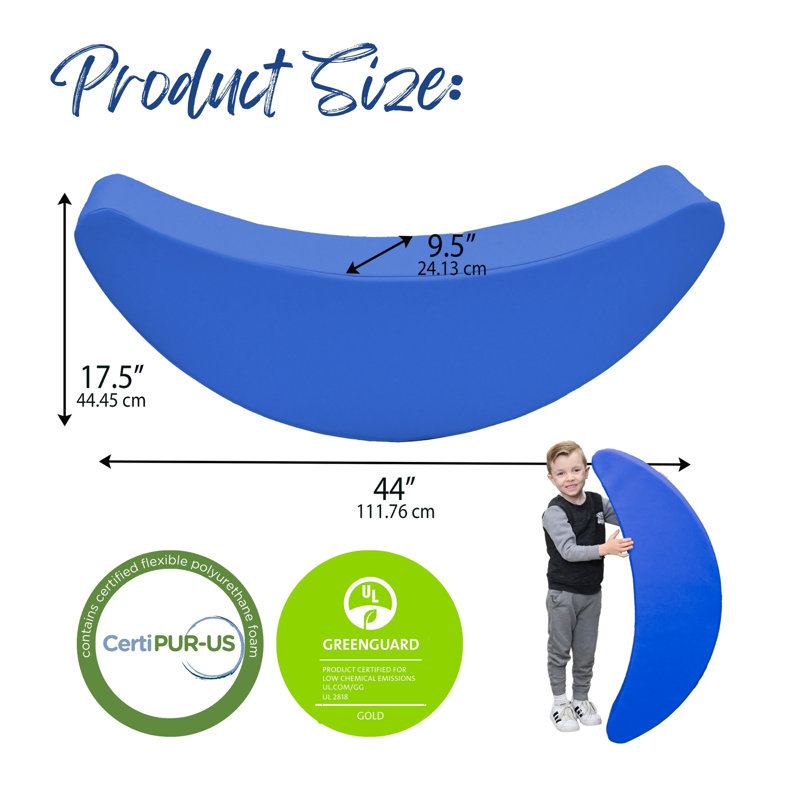 Chaise berçante pour enfants Happy Kids, sièges de classe flexibles, sièges actifs pour jeunes apprenants, chaises banane pour enfants, bleu