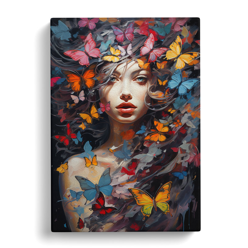 Butterfly Modern No.2 - No Frame Print, 76cm H x 50cm W x 3cm D