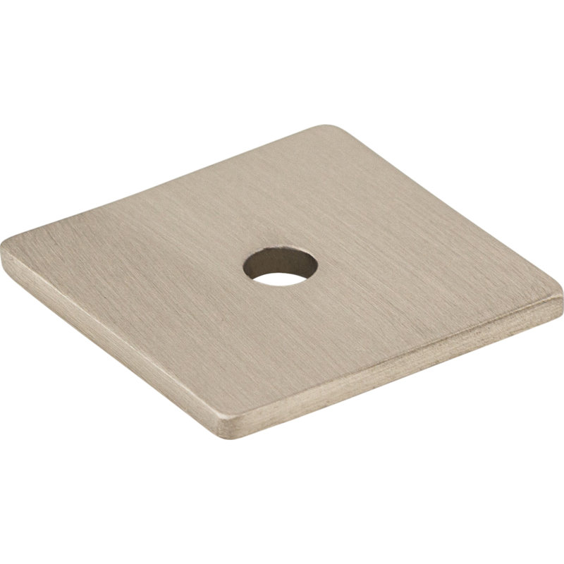 Square  Backplate, 1" H x 1" W x 0.06" D, Brushed Satin Nickel
