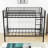 Twin Over Twin Metal Bunk Bed With Ladder-901798635