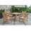 Farnam 4 - Person Patio Dining Set Square Table with Cushions Included