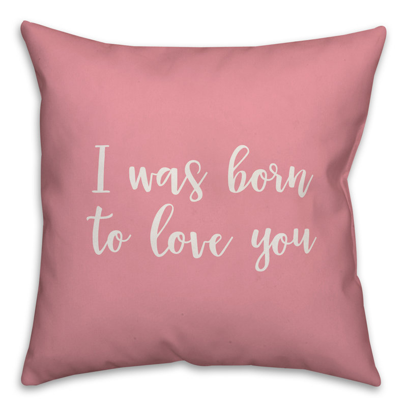  Coussin décoratif I Was Born to Love You, Coussin décoratif, Rouge / Blanc