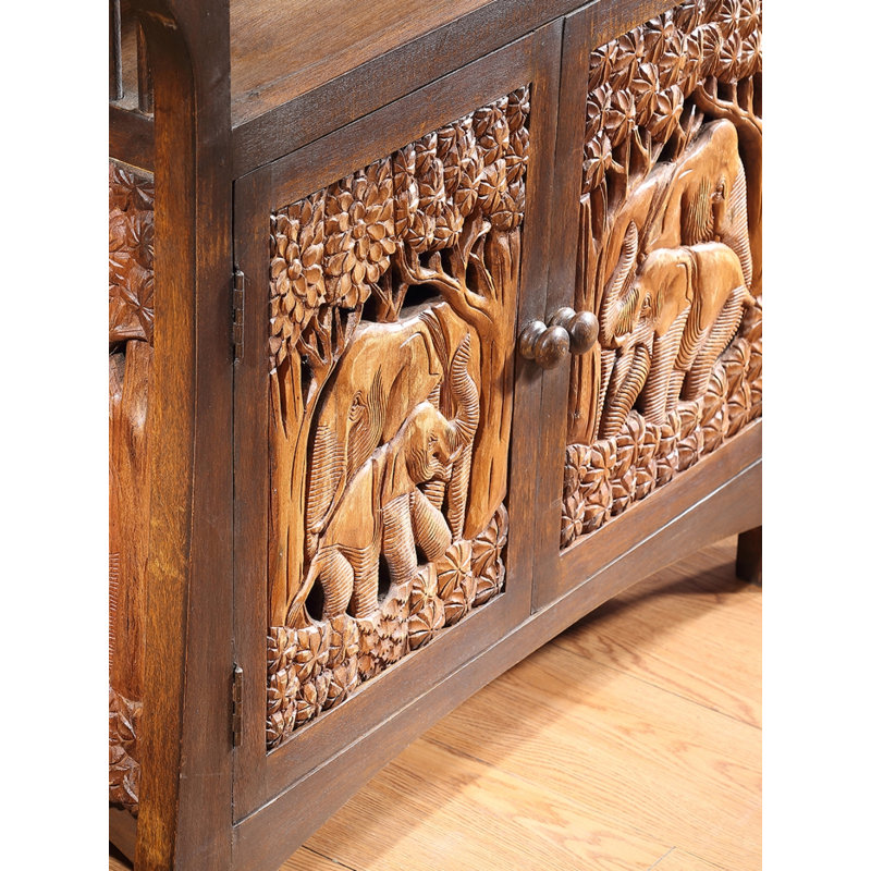Armoire d'appoint en bois massif Teisha