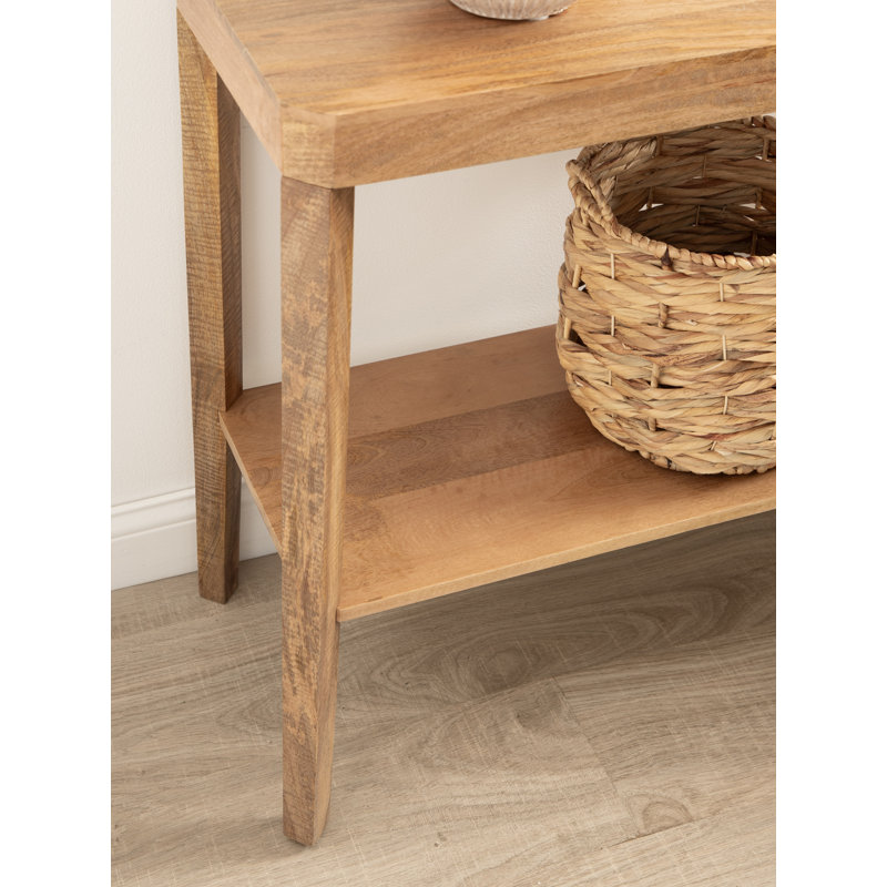 Ardentown Rectangle Entryway Console Table, Natural Wood