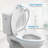 2-in-1 Dual Seat 19 Inch White PP Toilet Seat Elongated Soft Close Quick Install
