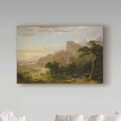 « landscape scene from thanatopsis 1850 », reproduction de peinture à l’huile sur toile tendue