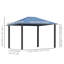 3.7m x 3m Metal Patio Gazebo