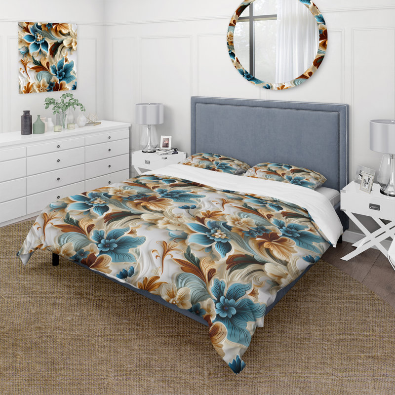 Ensemble de housse de couette Rustic Paisley, Housse de couette pour très grand lit et 2 très