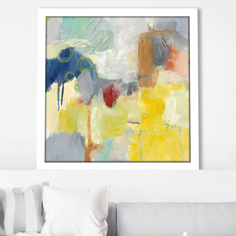 Summer Rising II Crop - peinture, Cadre blanc, H 37,5 po x l 37,5 po x P 1 po