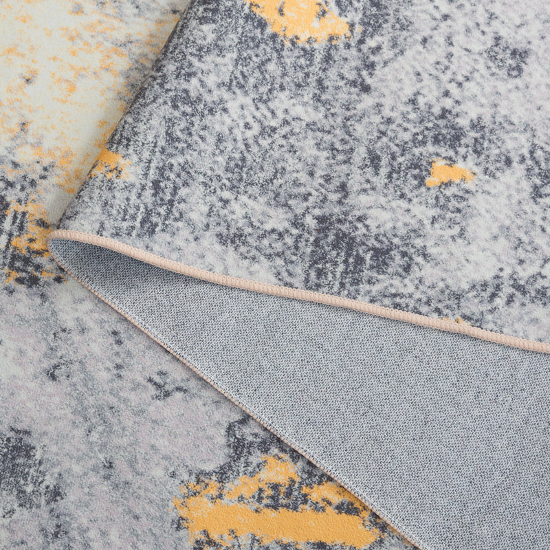 Tapis gris / doré Bennita 803, Rectangle de 5 pi x 8 pi