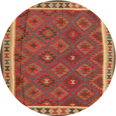 Tapis brun/rouge contemporain Allante
