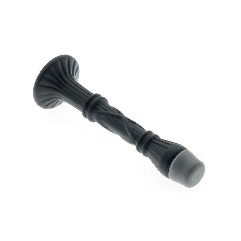 Solid Brass Baseboard Stop, Matte Black