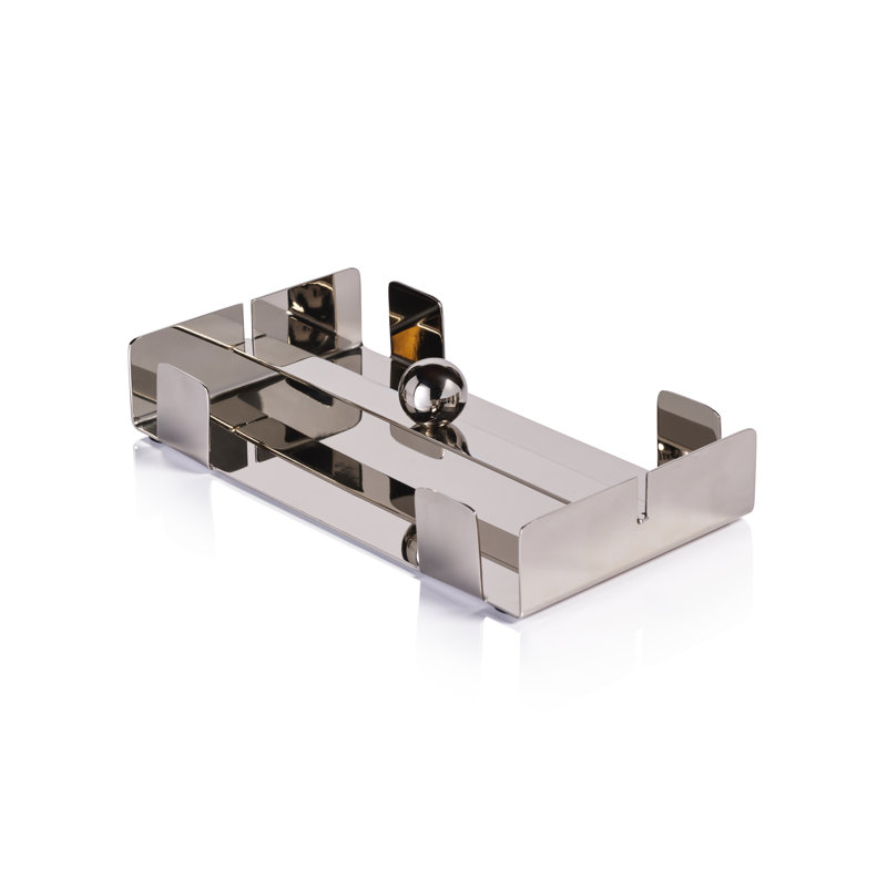 Porte-serviettes en acier Basso, H 1,75 po x l 8,25 po x P 4,5 po, Nickel