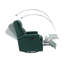 Fauteuil inclinable et pivotant en cuir véritable l 29,6 po Manning-511217696