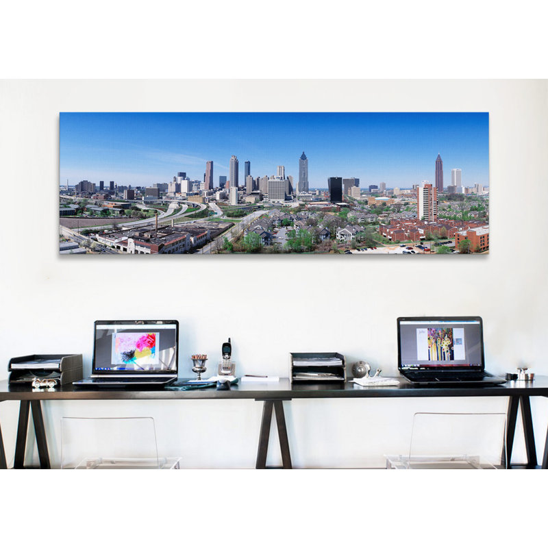 « georgia, atlanta, horizon », reproduction de photo sur toile, H 20 po x l 60 po x P 1,5 po, Toile tendue