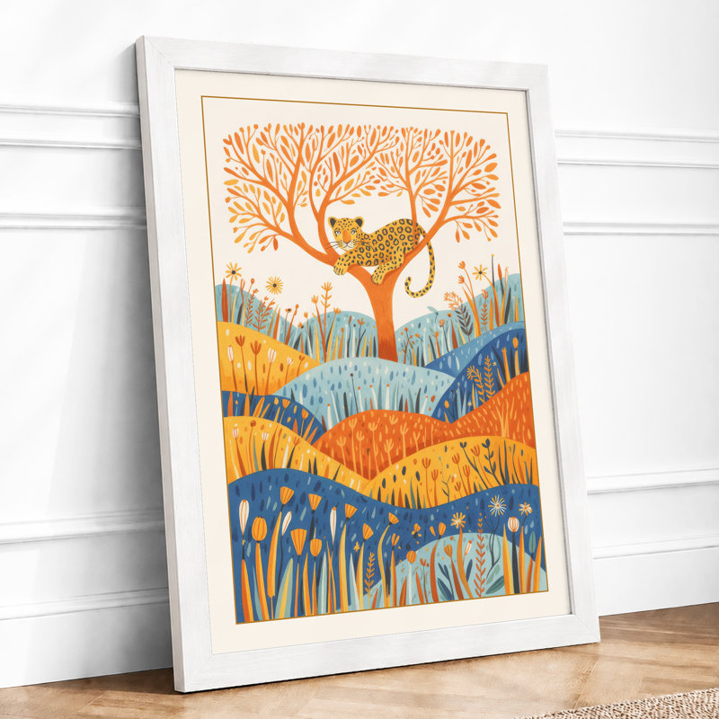 Solitary Tree by Water Rustic - Framed Print, A4 - 29.7 x 21.0 cm, White