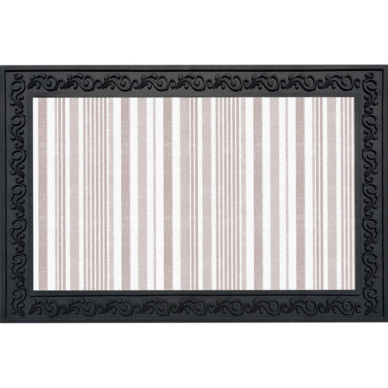Paillasson blanc et rose