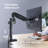 Single Monitor Desk Mount for 13-34 Inch Screens up to 26.5 lbs, Adjustable Monitor Arm Gas Spring