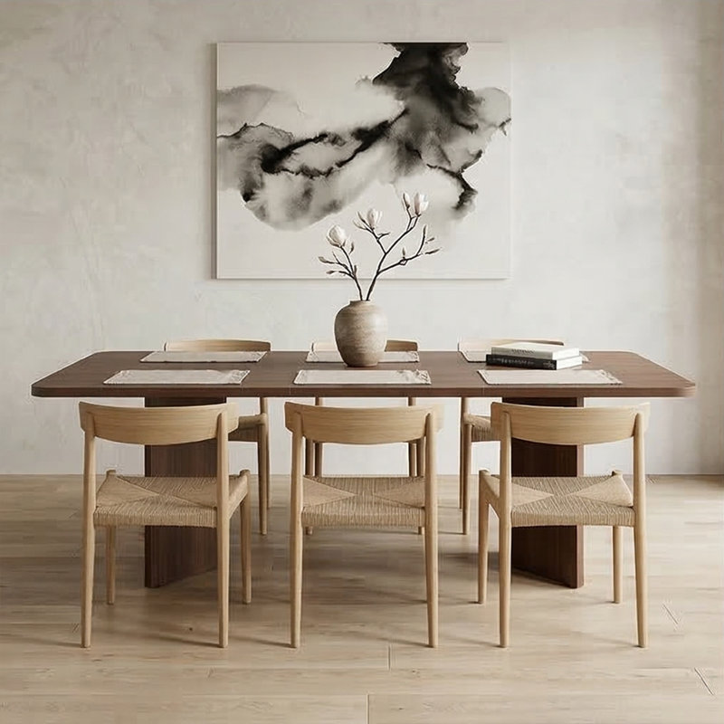 71" Rectangular Multipurpose Dining And Conference Table, Walnut