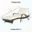 Ensemble de 2 chaises longues d'extérieur en osier avec coussins, chaise longue inclinable en osier